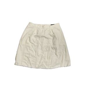 j crew womens solid white fit flare knee length skirt 2 xs